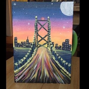 “City Lights” Postcard Painting